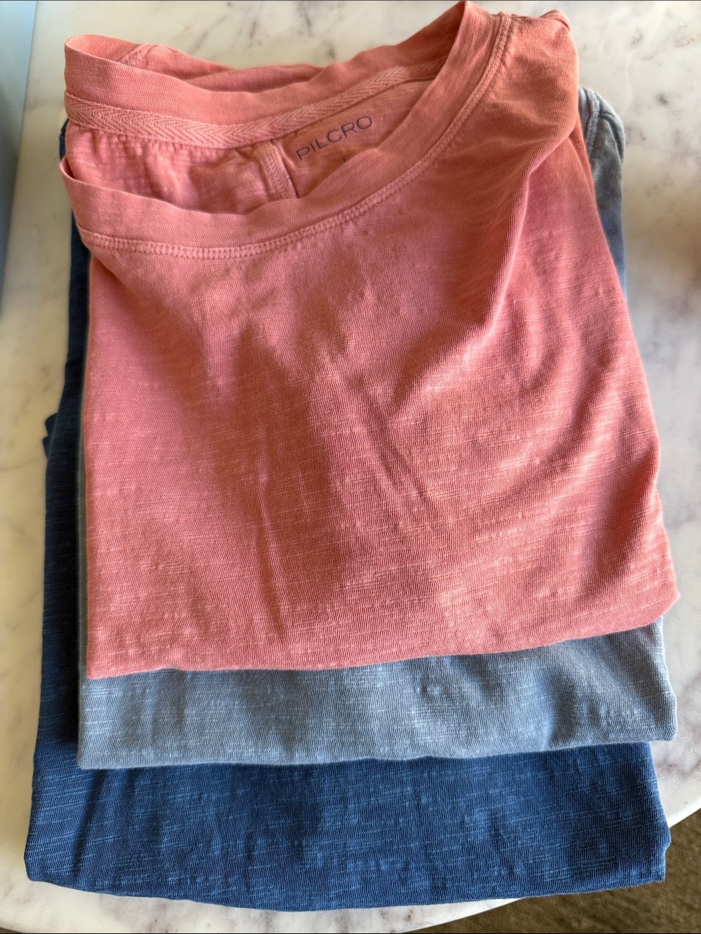 Pilcro Bennie 100% Cotton Slim Crew Neck Tee — Set of 3